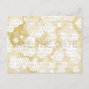 Carte Postale Faire-part Golden Lights Gold Glam Modern Glam Enregistrer la