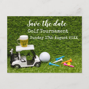 Carte Postale Faire-part Golf Sauvegarder la date du tournoi de golf sur fo