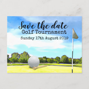 Carte Postale Faire-part Golf Sauvez la date Tournoi de golf