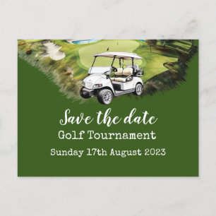 Carte Postale Faire-part Golf Sauvez la date Tournoi de golf