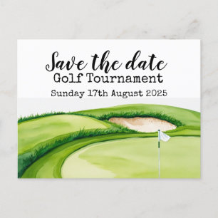 Carte Postale Faire-part Golf Sauvez la date Tournoi de golf