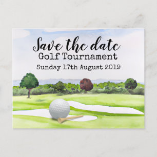 Carte Postale Faire-part Golf Sauvez la date Tournoi de golf