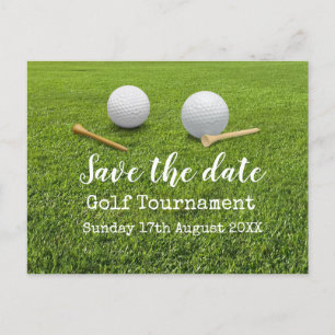 Carte Postale Faire-part Golf Sauvez la date Tournoi de golf sur vert