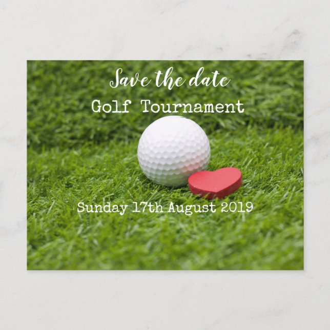Carte Postale Faire-part Golf Save the date Tournoi de golf  Annonce  (Devant)