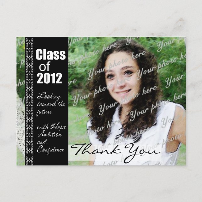 Carte Postale Faire-part Graduation 2012/ Photo (Devant)