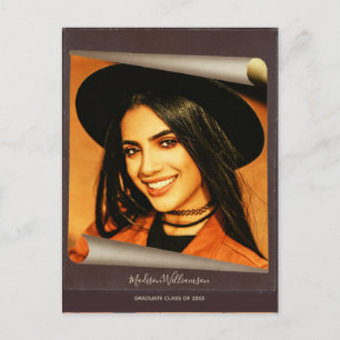 Carte Postale Faire-part Graduation Boho Rustic Photo Merci Note