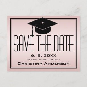 Carte Postale Faire-part Graduation Enregistrer la date Grad Casquette Blus