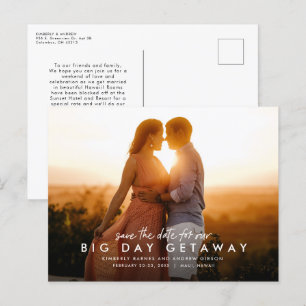Carte Postale Faire-part Grand jour de destination mariage de destination s
