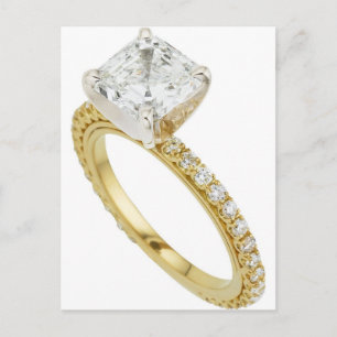 Carte Postale Faire-part Grand signe de signe de bague de fiançailles de