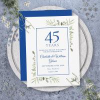 Greenery 45e 65e Anniversaire Enregistrez la Date