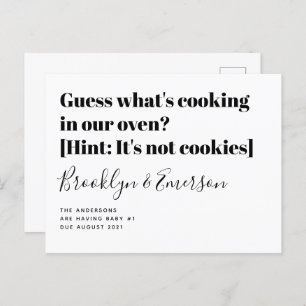 Carte Postale Faire-part Grossesse de la typographie