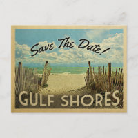 Gulf Shores Enregistrer La Date Vintage Beach Naut