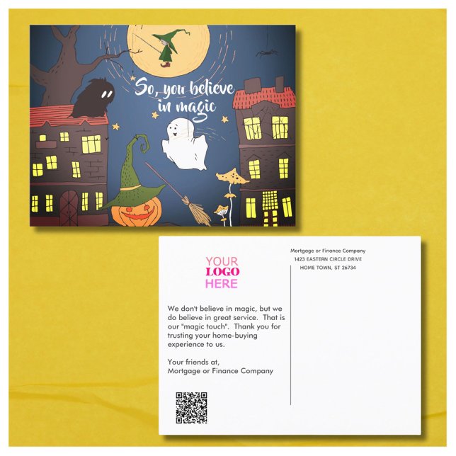 Carte Postale Faire-part Halloween Crédit Immobilier Entreprise Merci pour  (Créateur téléchargé)