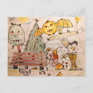 Carte Postale Faire-part Halloween in your backyard