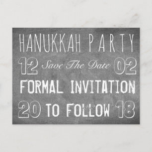 Carte Postale Faire-part Hanoukka Party Enregistrer Le Style Du Tableau De