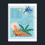 Carte Postale Faire-part Hawaii Christmas Père Noël Travel Tropical Beach<br><div class="desc">Père Noël se met dans l'esprit des vacances avec l'air frais côtier,  plage tropicale immaculée et palmiers. Joyeux Noël en hawaïen.</div>