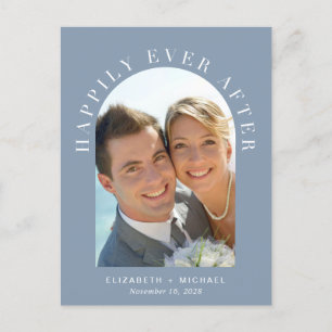 Carte Postale Faire-part Heureusement Jamais Après Arc Photo Mariage Récept