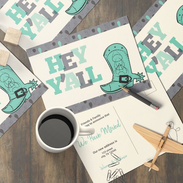 Carte Postale Faire-part Hey Y'All - Texas Moving (Créateur téléchargé)
