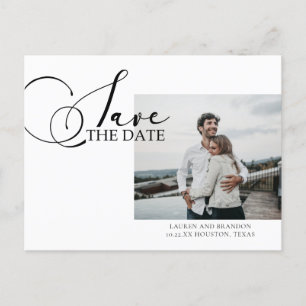 Carte Postale Faire-part Hochzeitskalligraphie - Foto Save the Date