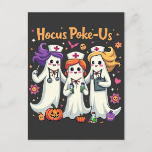 Carte Postale Faire-part Hocus-Poke Nous Infirmier Éffrayant Halloween Fant