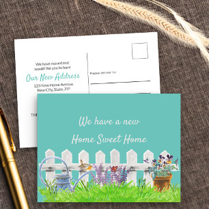 Carte Postale Faire-part Home Sweet Home White Picket Fence Nouvelle adress