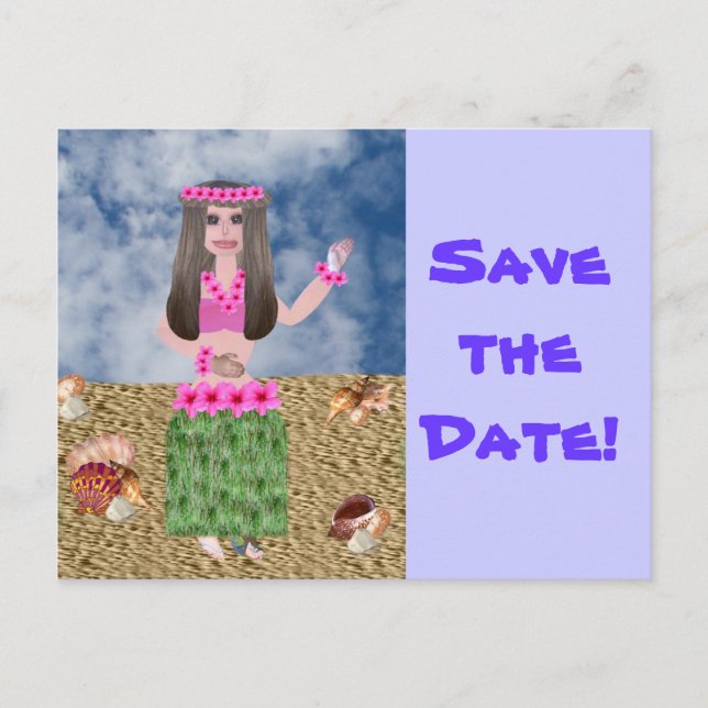 Carte Postale Faire-part Hula Lula (Devant)