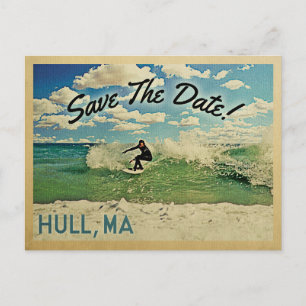 Carte Postale Faire-part Hull Enregistrer La Date California Surfing
