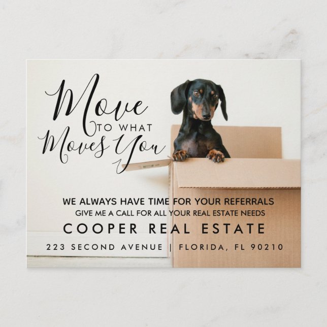 Carte Postale Faire-part Immobilier Déplacer vers ce qui vous déplace Faire (Devant)