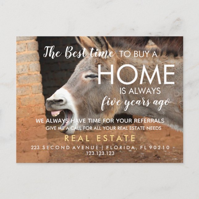 Carte Postale Faire-part Immobilier Le meilleur moment pour acheter une mai (Devant)