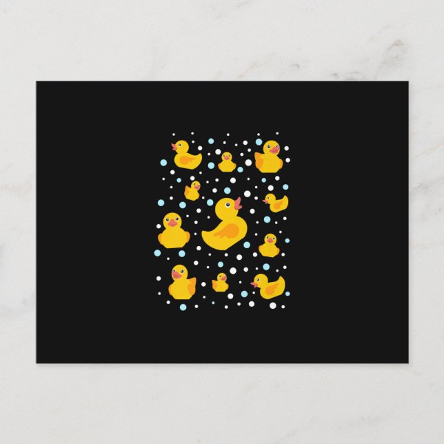 Carte Postale Faire-part Impression de canard en caoutchouc (Devant)