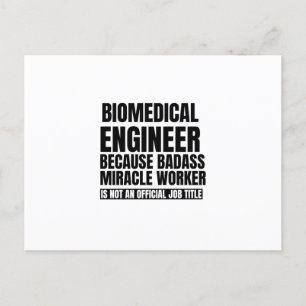 Carte Postale Faire-part Ingénieur biomédical parce travailleur miracle bad