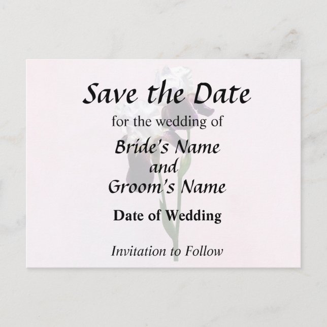 Carte Postale Faire-part Iris amoureux (Devant)