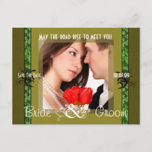 Carte Postale Faire-part Irish Save the Date with Your Photo