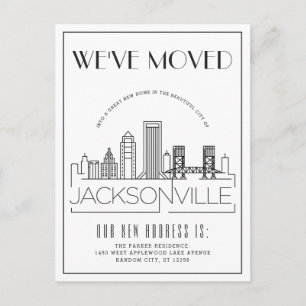 Carte Postale Faire-part Jacksonville Modern Deco   Changement d'adresse