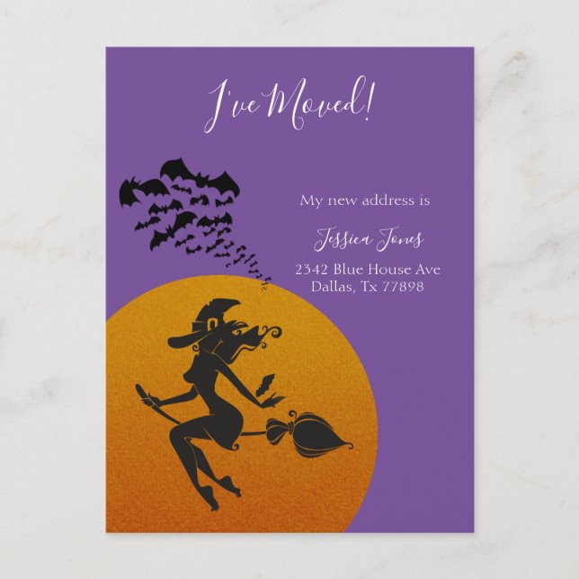 Carte Postale Faire-part J'ai déménagé Avis de nouvelle adresse Déménagemen (Devant)