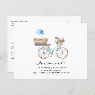 Carte Postale Faire-part J'ai déménagé Boho Chic Aquarelle Moving