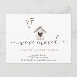 Carte Postale Faire-part J'ai déménagé Keys Wood House Nouvelle adresse