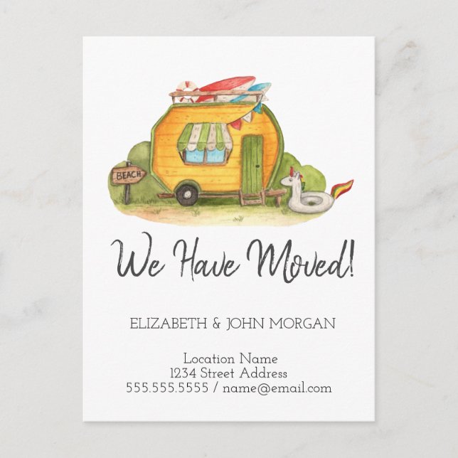 Carte Postale Faire-part J'ai déménagé, Nouvelle adresse, Nouvelle maison,  (Devant)