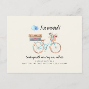 Carte Postale Faire-part J'ai déplacé le changement d'adresse en déplacemen