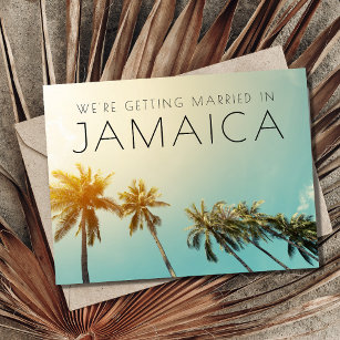 Carte Postale Faire-part Jamaïque Beach Destination Wedding Enregistrer la 
