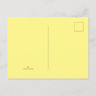 Carte Postale Faire-part Jaune clair #FFF888, Marzipan
