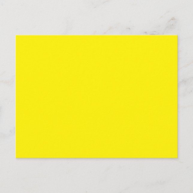 Carte Postale Faire-part Jaune vif #FFF3000, Jaune banane (Devant)
