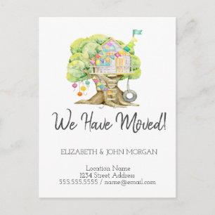 Carte Postale Faire-part Je déménage, nouvelle adresse, nouveau domicile, a