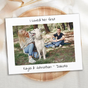 Carte Postale Faire-part Je l'aimais d'abord - mignonne simple Mariage de c