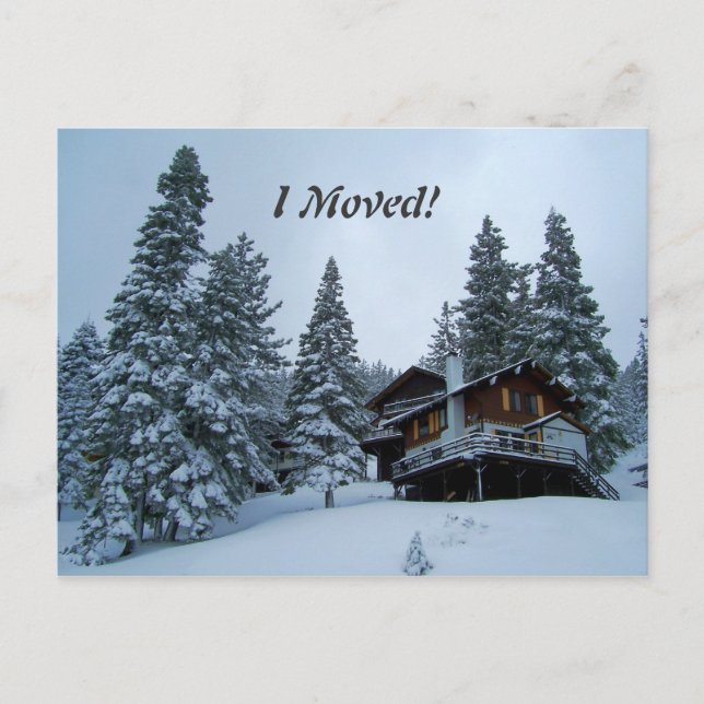 Carte Postale Faire-part Je me suis déplacé ! (Devant)