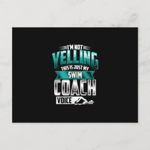 Carte Postale Faire-part Je Ne Joue Pas Swim Coach Voix Amusante Natation