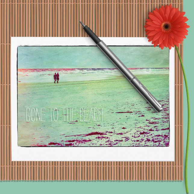 Carte Postale Faire-part Je suis allé à la plage ! Changement d'adresse Car (Créateur téléchargé)