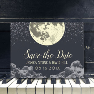 Carte Postale Faire-part Je t'aime jusqu'à la lune et retour Mariage Enregi