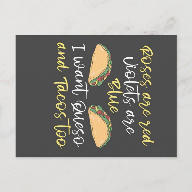 Carte Postale Faire-part Je veux Queso et Tacos Too_701e34210f53ab0073e6164 (Devant)