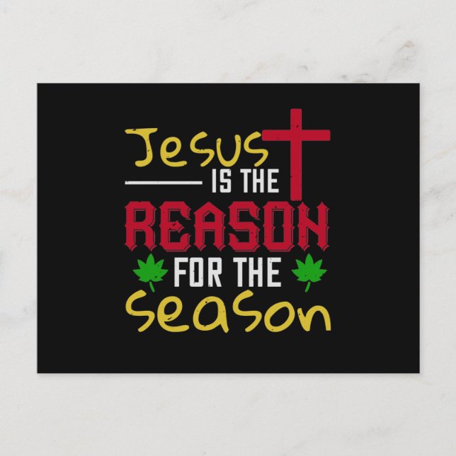 Carte Postale Faire-part Jésus est la raison de la saison (Devant)